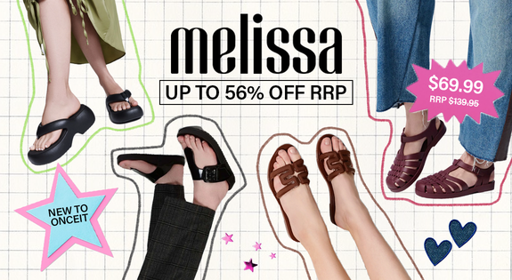Shop the New to Onceit! Melissa shoes Up to 56% Off RRP sale