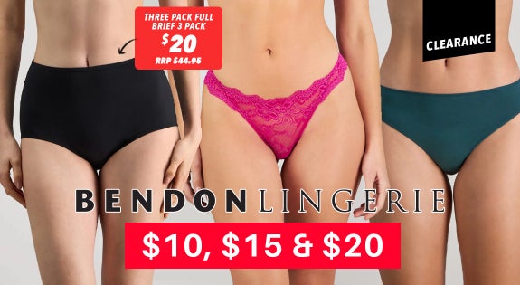 Shop the BENDON BRIEFS CLEARANCE – $10, $15 & $20 sale