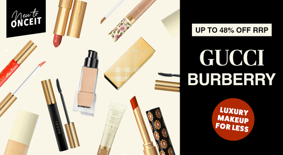 Shop the NEW TO ONCEIT! Gucci & Burberry Luxury Makeup For Less - Up to 48% Off RRP sale