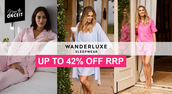 Shop the New To Onceit! Wanderluxe Sleepwear - Up to 42% Off RRP sale