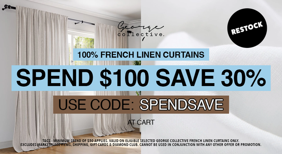 Shop the 100% French Linen curtains RESTOCK! SPEND $100 & SAVE 30% USE CODE: SPENDSAVE sale