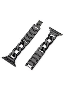 Stainless Steel Chain Bracelet Compatible With Apple Watch Band for 38MM 40MM 41MM-Black