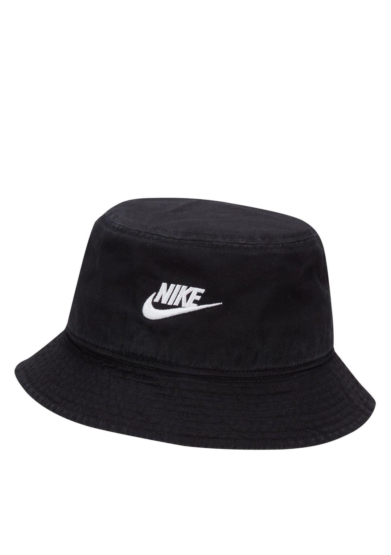 Nike Futura Embroidered Logo Casual Bucket Hat (Black/White) - Onceit