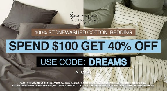 Shop the Stonewash 100% Cotton Bedding - Spend $100 Save 40%USE CODE: DREAMS sale