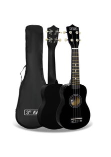 3rd Avenue Soprano Ukulele - Black