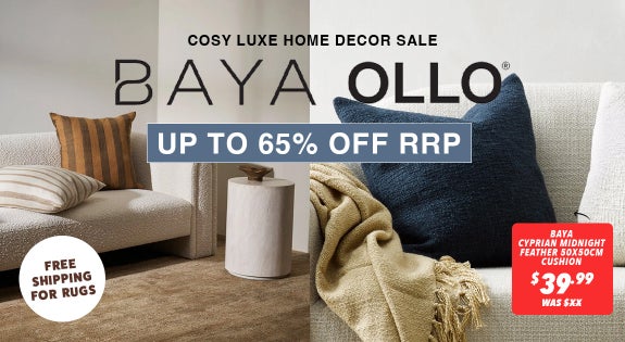 Shop the Baya & Ollo Cosy Luxe Home Decor Sale - Up to 65% off RRP! sale