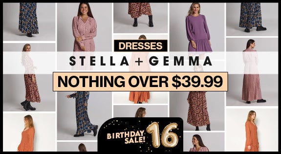 Shop the Stella and Gemma Dresses Nothing over $39.99! sale