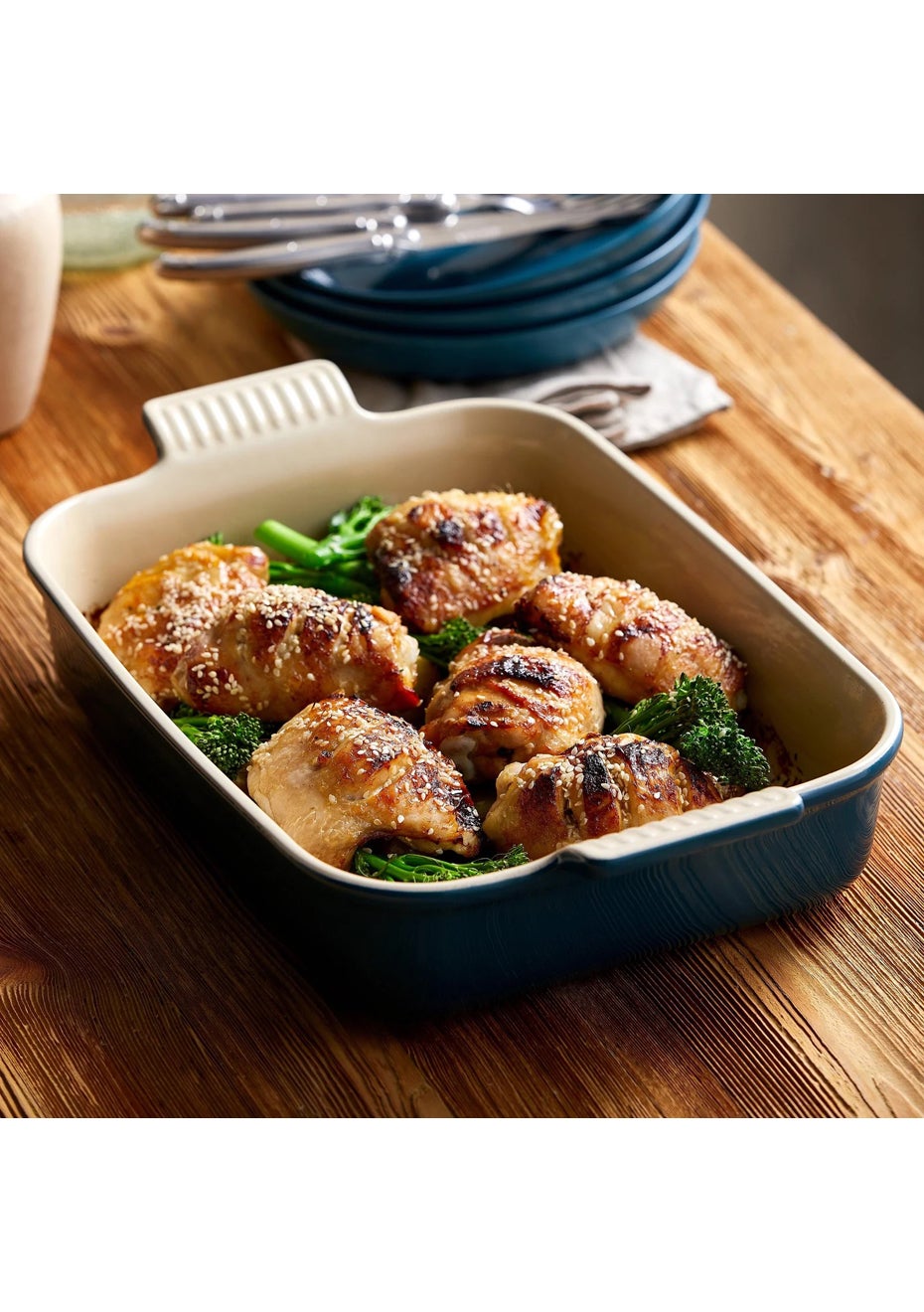 Le Creuset - Heritage Deep Rectangular Dish 26cm - Flint - Onceit