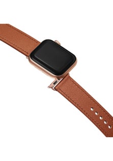 Top Grain Leather Bands Compatible With Apple Watch Band for 38MM 40MM 41MM-Brown