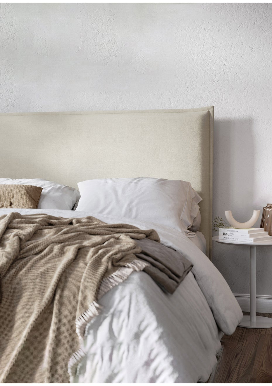 George Collective - MOD Linen Look Headboard - Super King - Natural ...