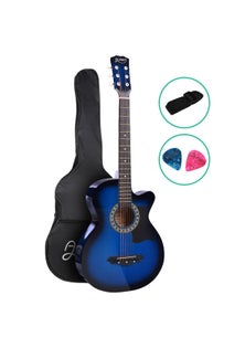 Alpha 38 Inch Acoustic Guitar Blue Acoustic Guitars