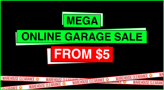 Shop the MEGA ONLINE GARAGE SALE FROM $5 sale