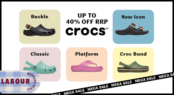 Shop the Crocs Mega Sale! Up to 40% off RRP! sale