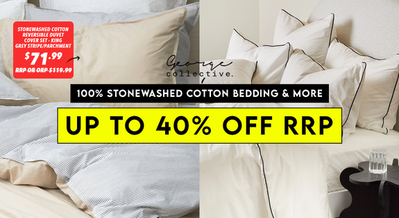 Shop the 100% Stonewashed Cotton Bedding & More - Up to 40% OFF RRP! sale
