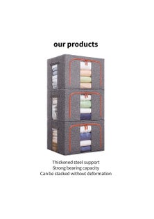 Foldable Steel Frame Clear Window Storage Bins Box-100L