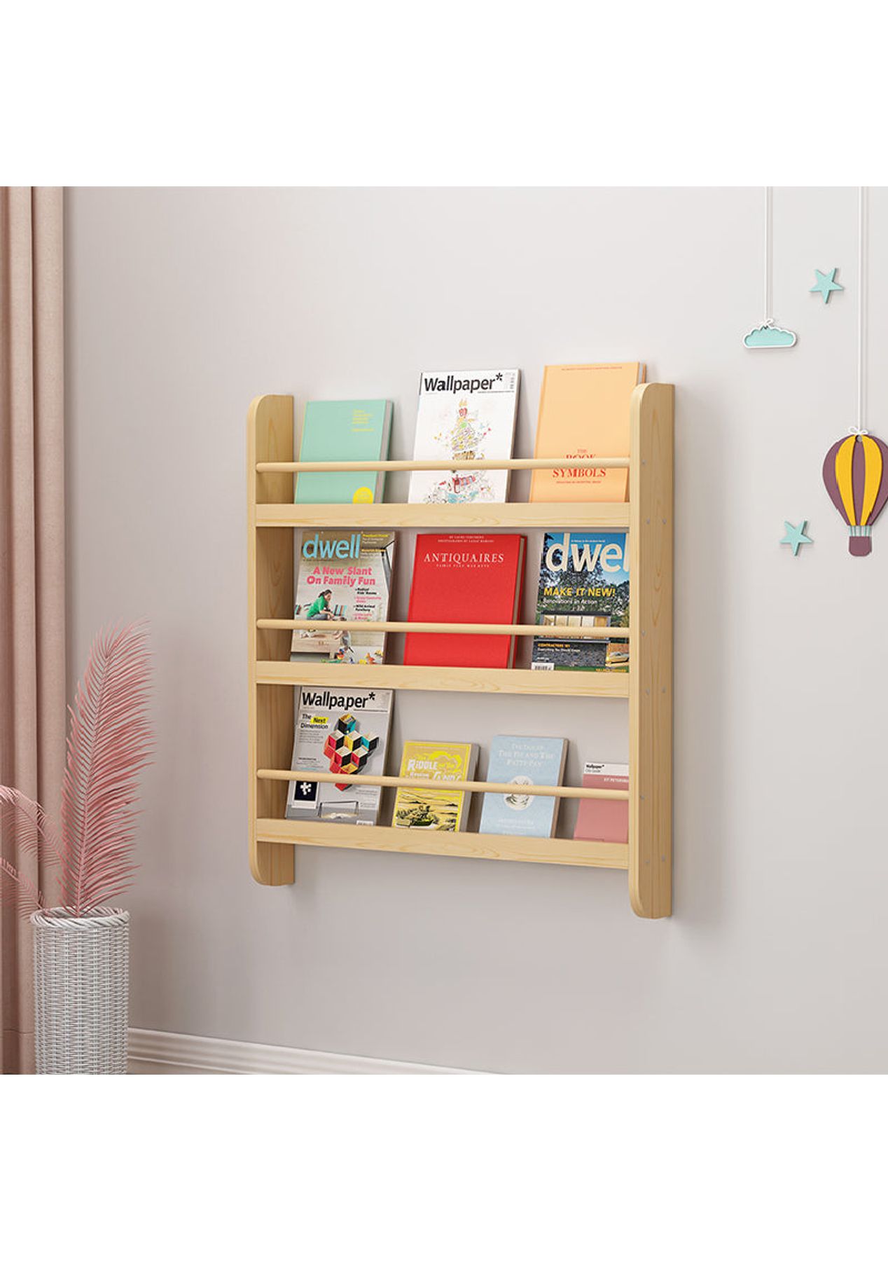 Mini bookshelf wall discount
