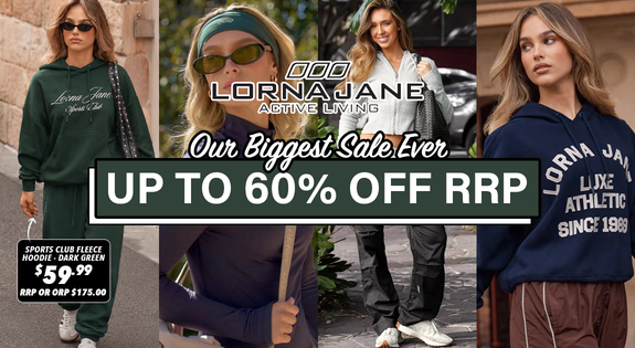 Shop the Lorna Jane - Our Biggest Sale EVER - Up to 60% Off RRP sale