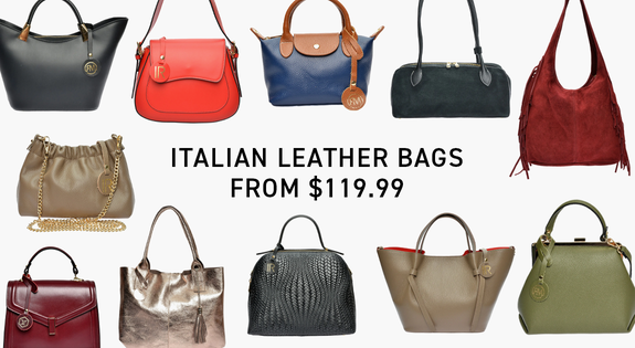 Shop the Italian Made Leather Bag Factory Sale - From $119.99 sale