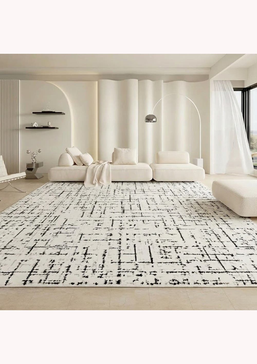 High Resolution Modern Rug Area Rug 200x300cm Modern Minimalist Living Room Carpet - Modern Frost ...