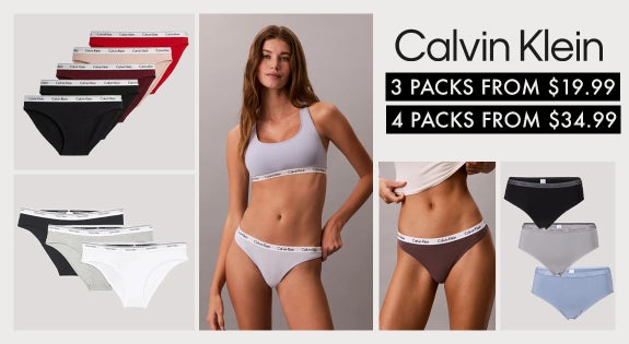 Shop the Calvin Klein 3 Packs From $19.99 & 5 Packs from $34.99 sale