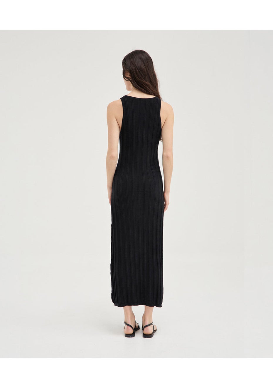 Holiday Shop - Contrast Knit Dress - Black - Onceit