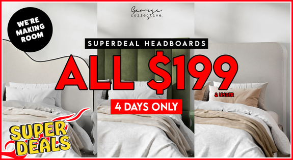 Shop the We're making room!! SUPERDEAL HEADBOARDS ALL $199 - 4 days only! sale