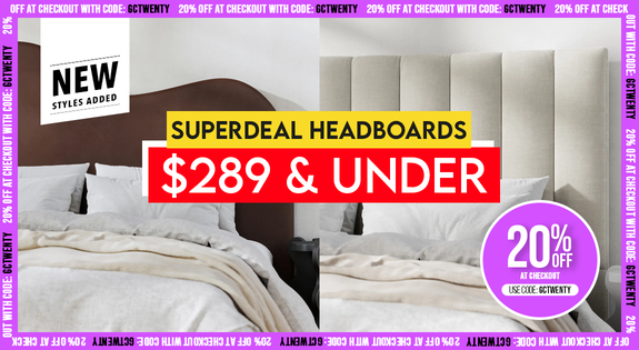 Shop the SUPERDEAL Headboards - $289 & Under! (New Styles Added!) sale