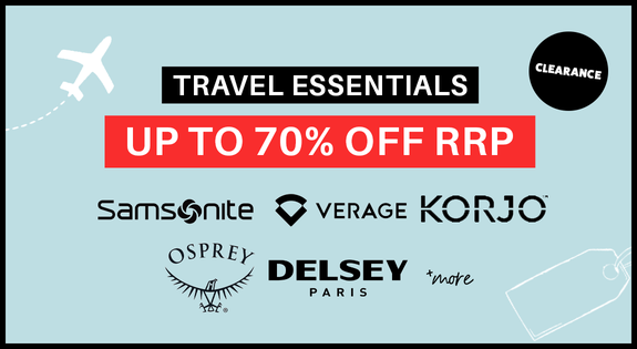Shop the Travel Essentials Clearance - Up to 70% off RRP! sale