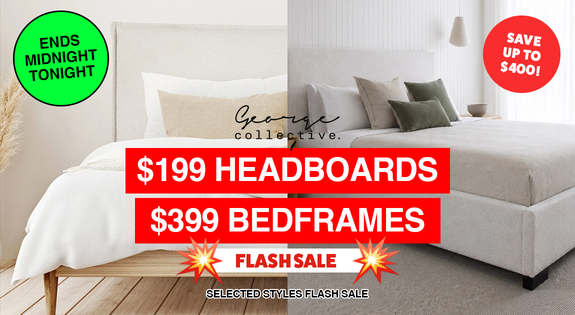 Shop the ENDS MIDNIGHT TONIGHT - $199 HEADBOARDS & $399 BEDFRAMES - SELECTED STYLES FLASH SALE sale