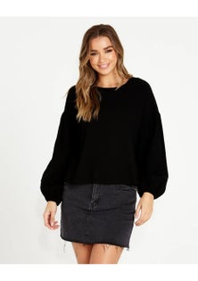 Sass - Sonya Puff Sleeve Top - Black