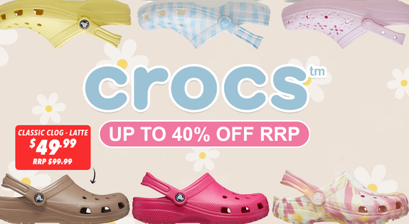 Shop the Crocs Up to 40% off RRP! sale