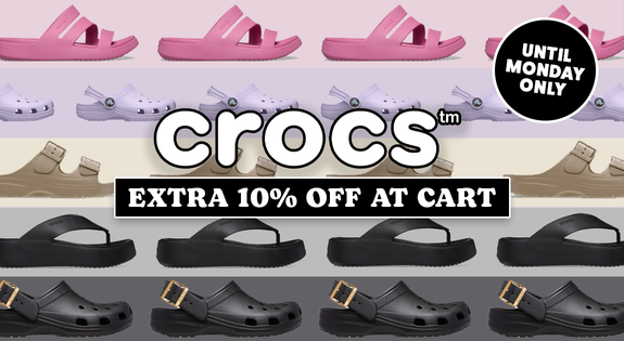 Shop the Crocs extra 10% off at cart! sale