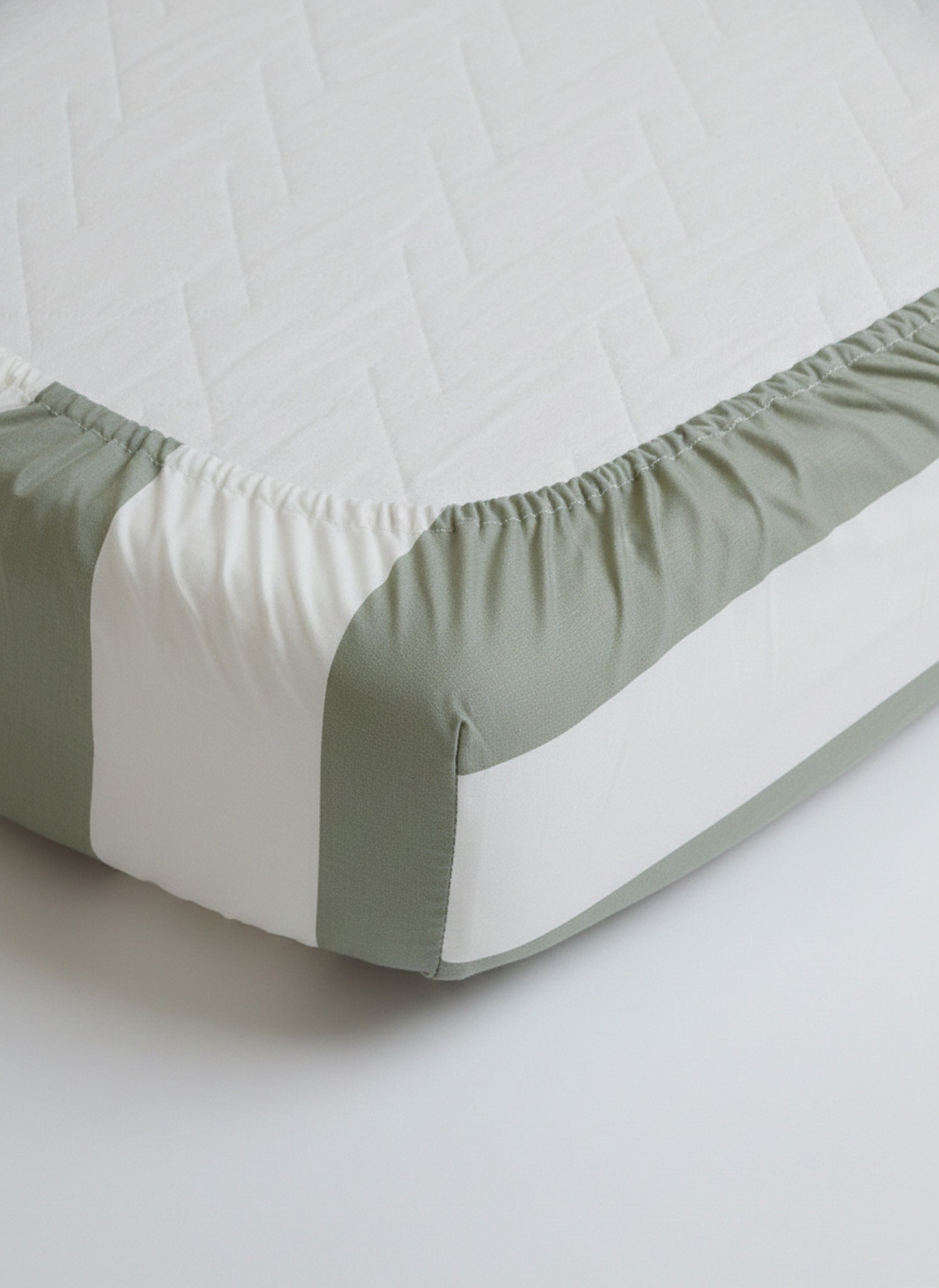 George Collective - 100% Stonewashed Cotton Fitted Cot Sheet - Rosemary ...