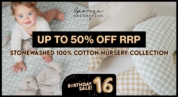 Shop the Stonewashed 100% Cotton Nursery UP To 50% OFF RRP sale