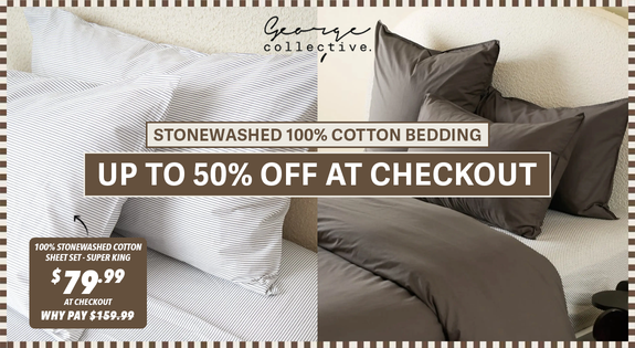 Shop the UP TO 50% OFF Stonewashed 100% Cotton Bedding at Checkout! sale