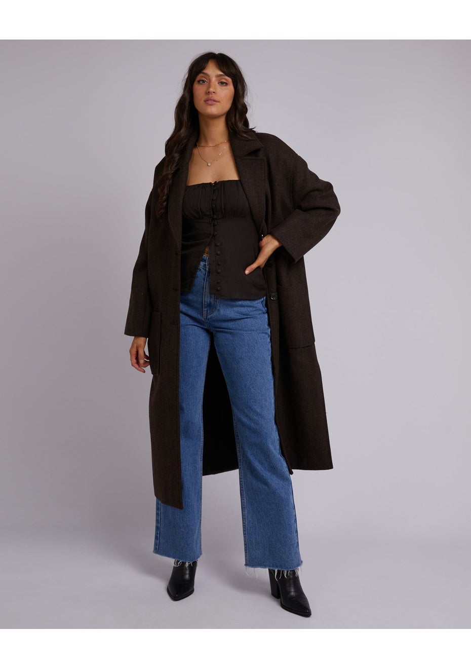 All About Eve - Manhattan Coat - Brown - Onceit