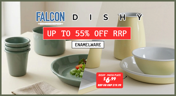 Shop the Falcon & Dishy Enamelware - Up To 55% Off RRP sale