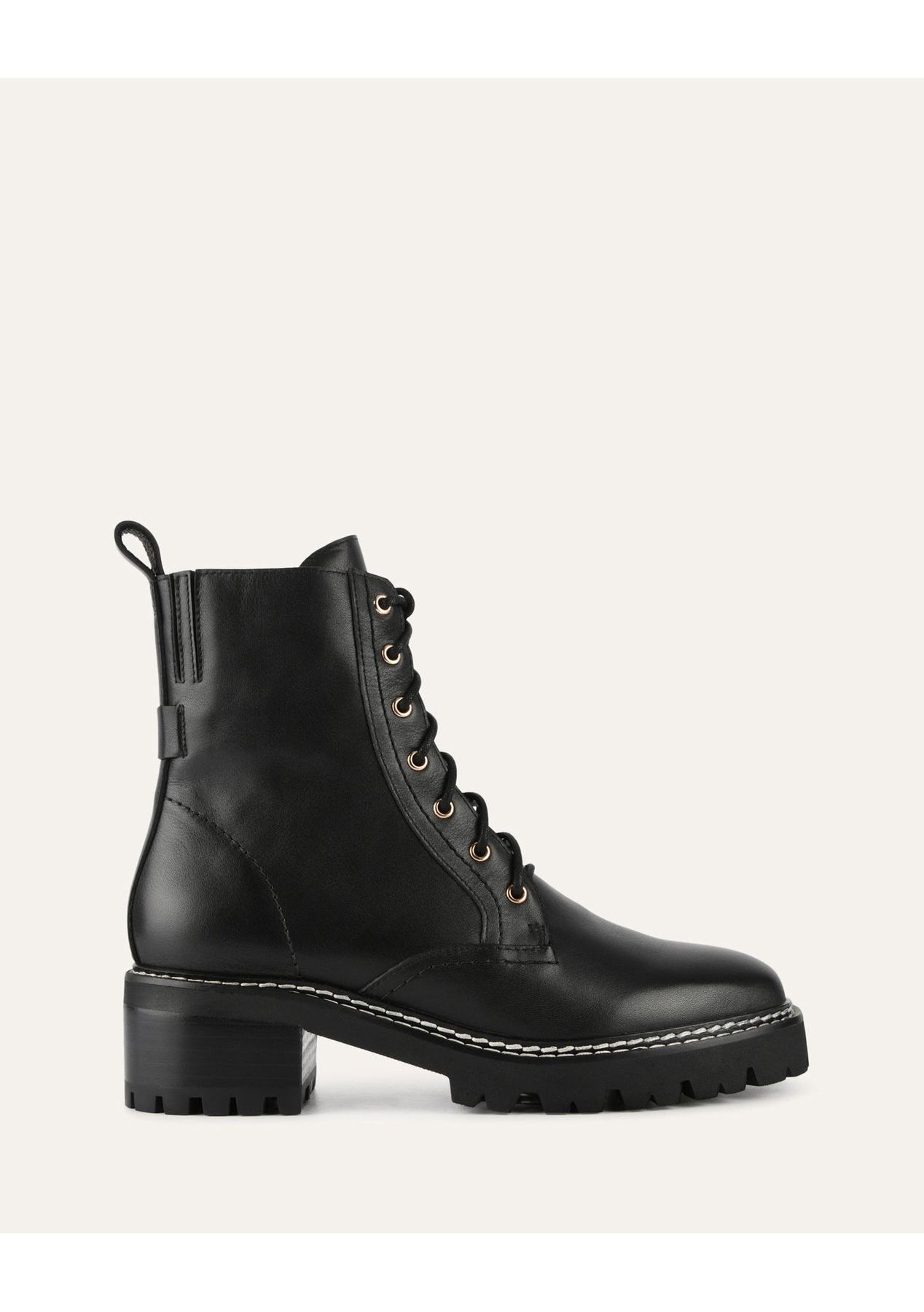Jo Mercer - Koda Flat Ankle Boots Black Leather - Onceit