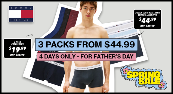Shop the Tommy Hilfger 3 Packs from $44.99 - 4 days only for Fathers Day!! sale