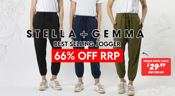 Shop the Stella and Gemma Best Selling Jogger! 66% off RRP! sale