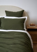 Vintage Design - Betty Tobacco Washed Cotton Quilt Cover Set - Single Bed