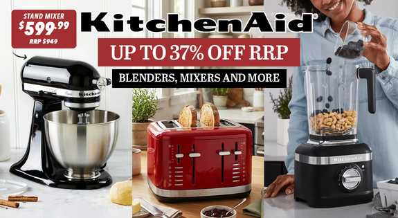 Shop the KitchenAid Blenders, Mixers and More Up To 37% Off RRP sale