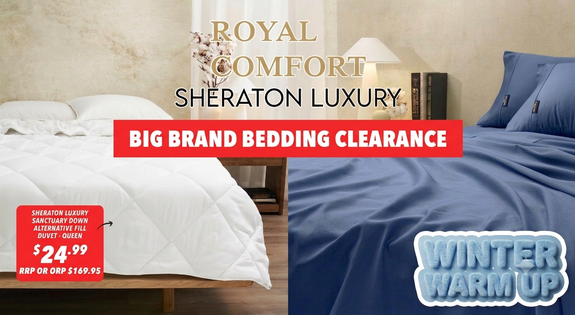 Shop the WINTER WARM UP - Massive Branded Bedding Clearance sale