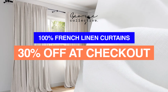 Shop the 100% french linen curtains - 30% off at checkout sale
