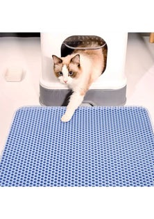 Waterproof Double Layer Cat Litter Mat Non-Slip Scratch Pad - Black